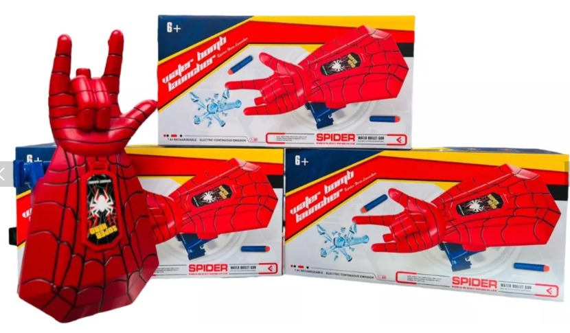 GUANTE SPIDERMAN DARDOS  E HIDROGEL